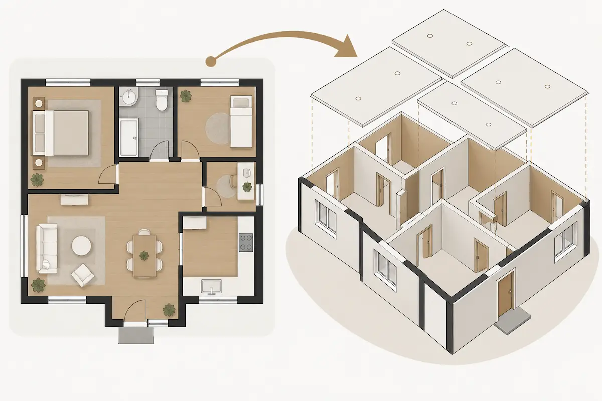 Esquema de la diferencia entre los metros de una vivienda y los metros de paredes que se pueden alisar