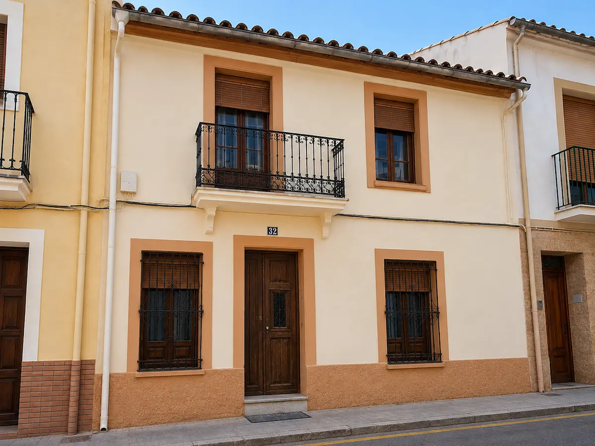 Pintores fachadas 8 Fachada de casa de pueblo en Alboraya después de pintar